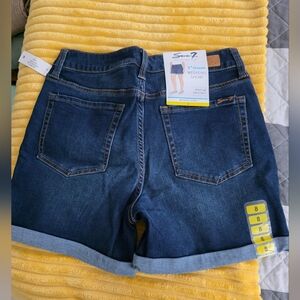 Seven7 Women's Dark Blue Jean Shorts